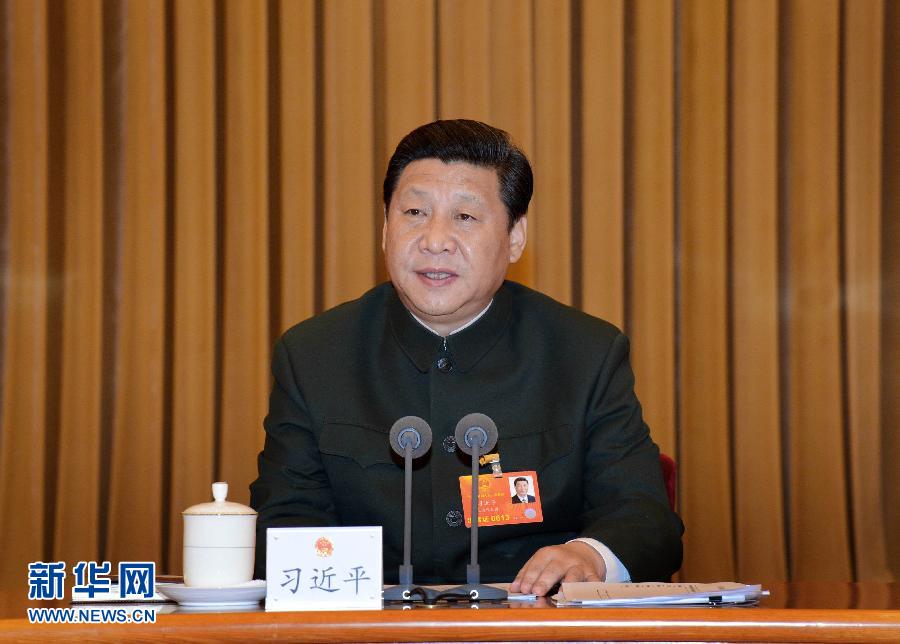 （兩會）（1）習(xí)近平出席解放軍代表團全體會議并發(fā)表重要講話