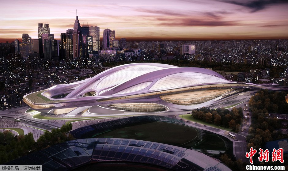 9月9日，2020年東京奧運(yùn)會和殘奧會籌備委員會公布了日本新國家體育場效果圖。