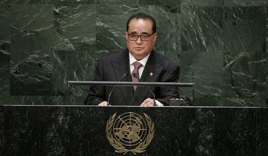9月27日，朝鮮外相李洙墉在聯(lián)大發(fā)表講話。