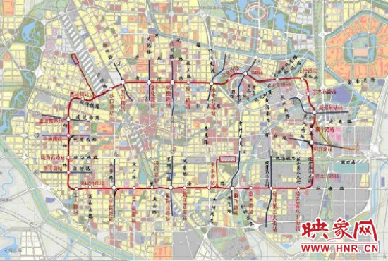 鄭州地鐵5號線線路圖。