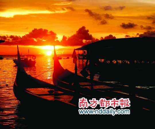 馬布村的日落。