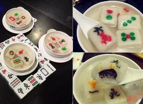 來碗清一色！火鍋店推出創(chuàng)意麻將湯圓