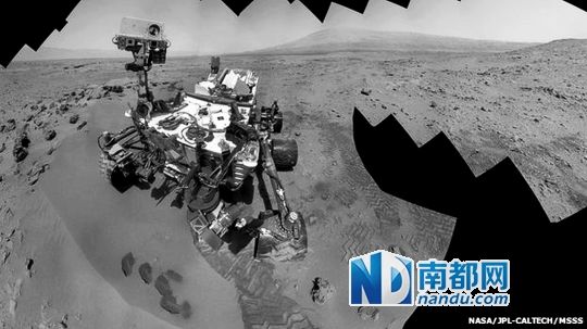 “好奇”號探測器在火星上發(fā)現(xiàn)水。