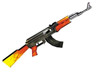 AK47步槍：哈馬斯大量仿制，是武裝分子主要武器。