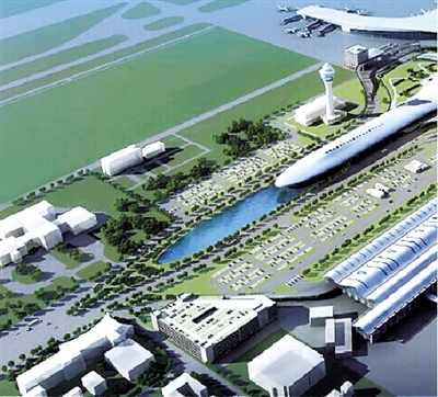 新鄭機(jī)場T2航站樓全面封頂 比T1航站樓大3倍。