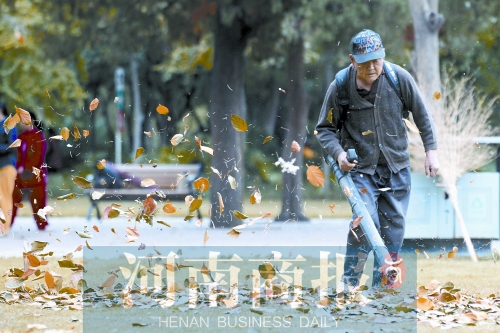 秋風(fēng)吹過，落葉滿地