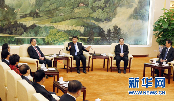 1月22日，習(xí)近平、俞正聲、張高麗等在北京人民大會(huì)堂同黨外人士歡聚一堂，共迎新春。