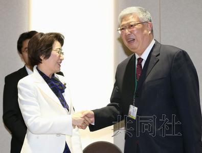 3月15日下午，日本防災(zāi)擔(dān)當(dāng)相山谷惠理子與中國民政部長李立國（右）會(huì)談。