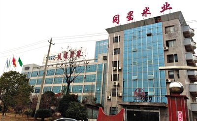 月11日，婁底市經(jīng)濟(jì)技術(shù)開發(fā)區(qū)內(nèi)，同星米業(yè)和吳哥世家兩家公司因借貸資金鏈斷裂，公司大門緊鎖。新京報(bào)記