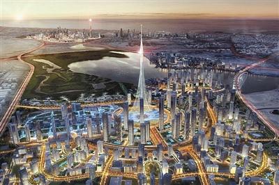 迪拜計劃修建的觀光塔示意圖。