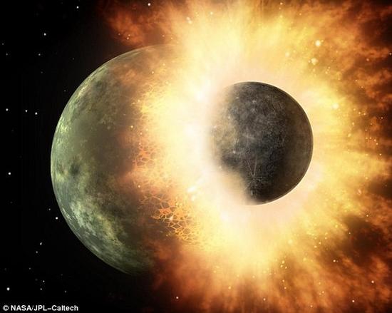 資料圖片：科學(xué)家說，45億年前跟忒伊亞行星的一場相撞，把水資源帶到了地球。