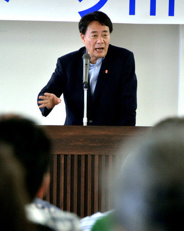 日本民主黨黨首海江田萬里。