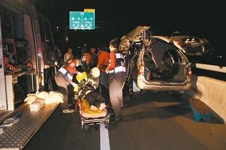 嘉義縣八十二號快速道路發(fā)生死亡車禍，造成二死一重傷慘劇。