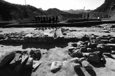 遼代鐵匠們的居住遺址。京華時報記者王海欣攝