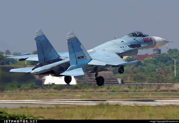 　　資料圖：越南空軍蘇-27SK戰(zhàn)機(jī)。